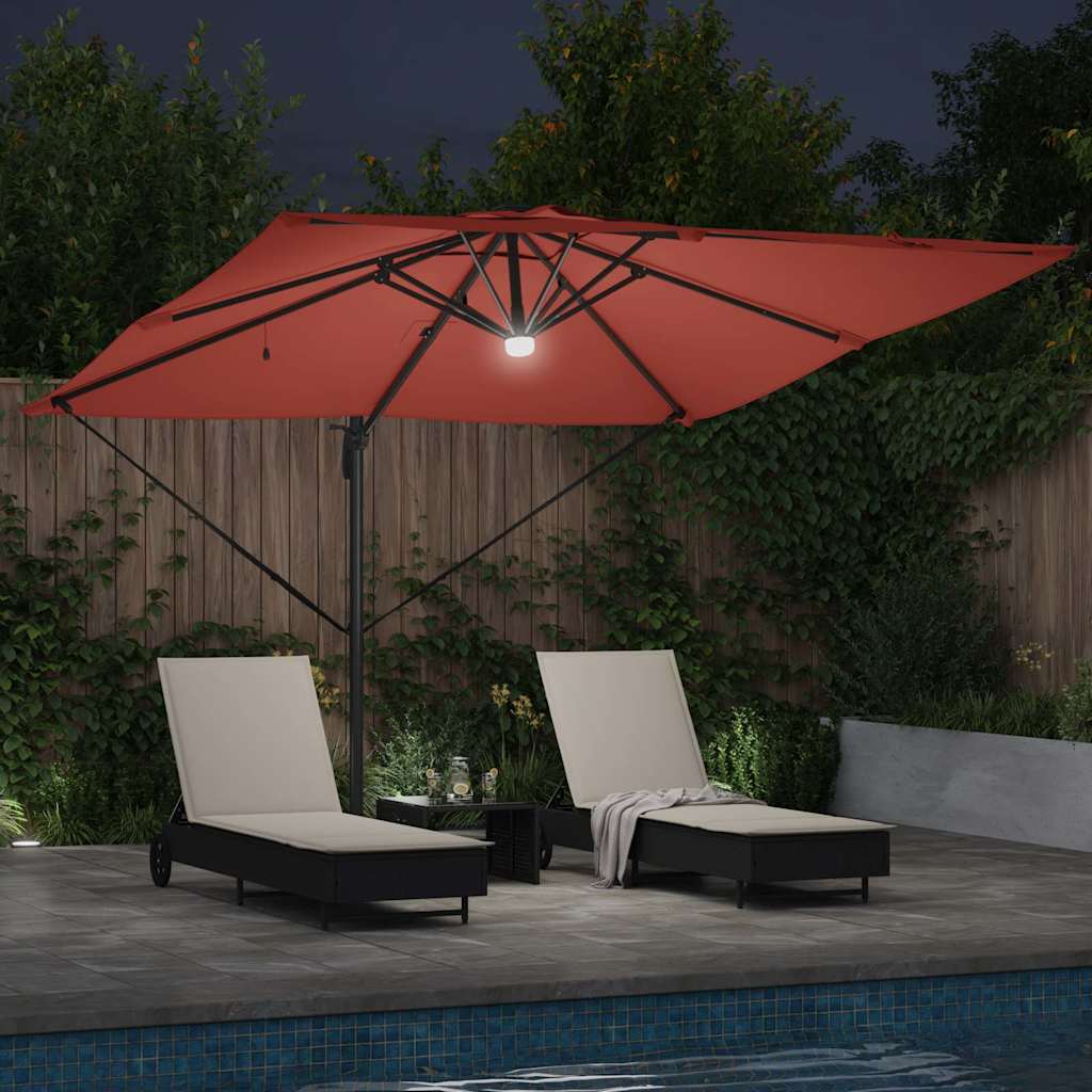 Roma Parasol Red 286 x 284 x 270 cm Aluminium and Polyester