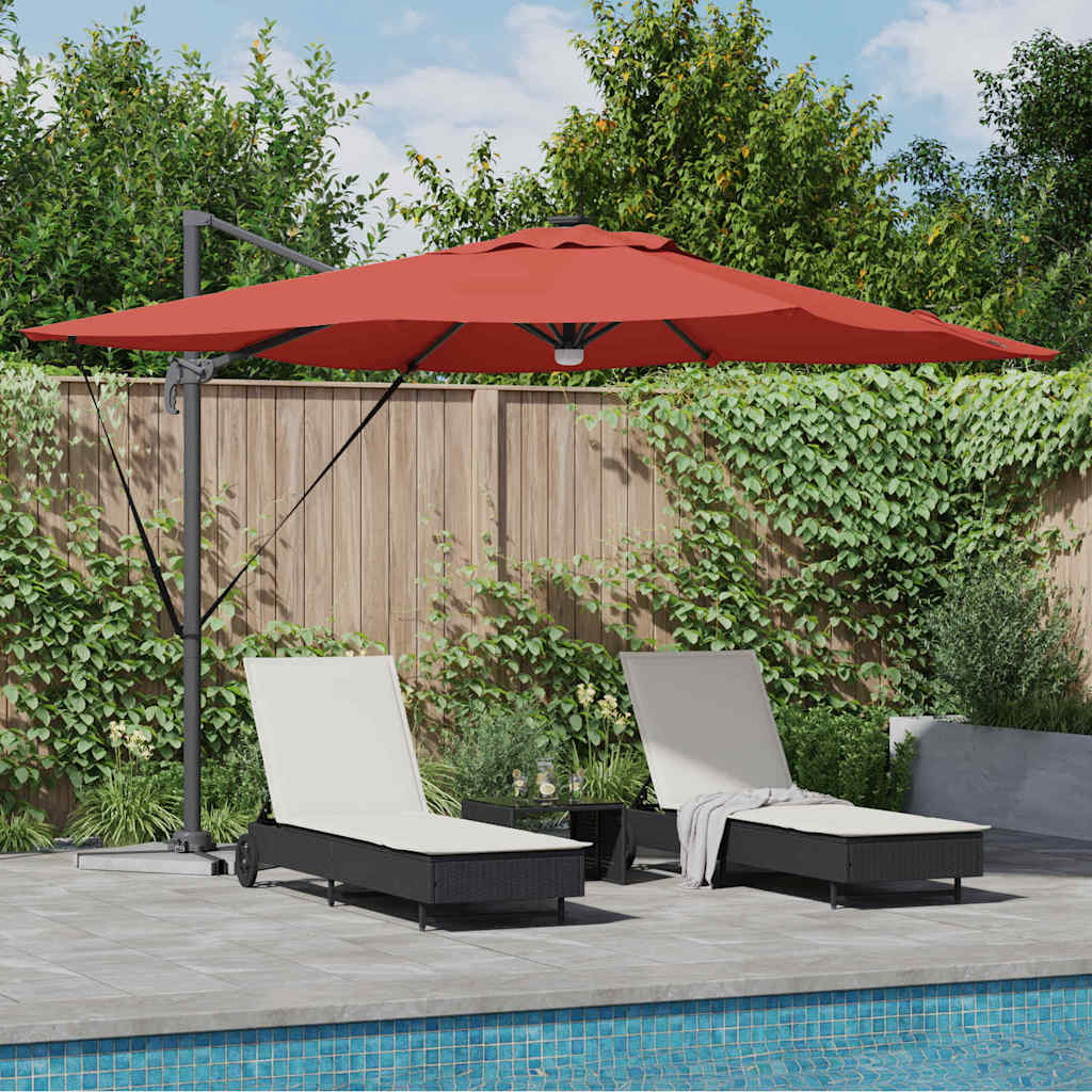 Roma Parasol Red 286 x 284 x 270 cm Aluminium and Polyester