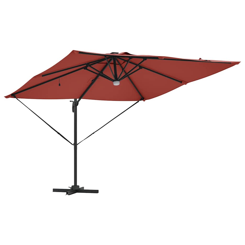 Roma Parasol Red 286 x 284 x 270 cm Aluminium and Polyester
