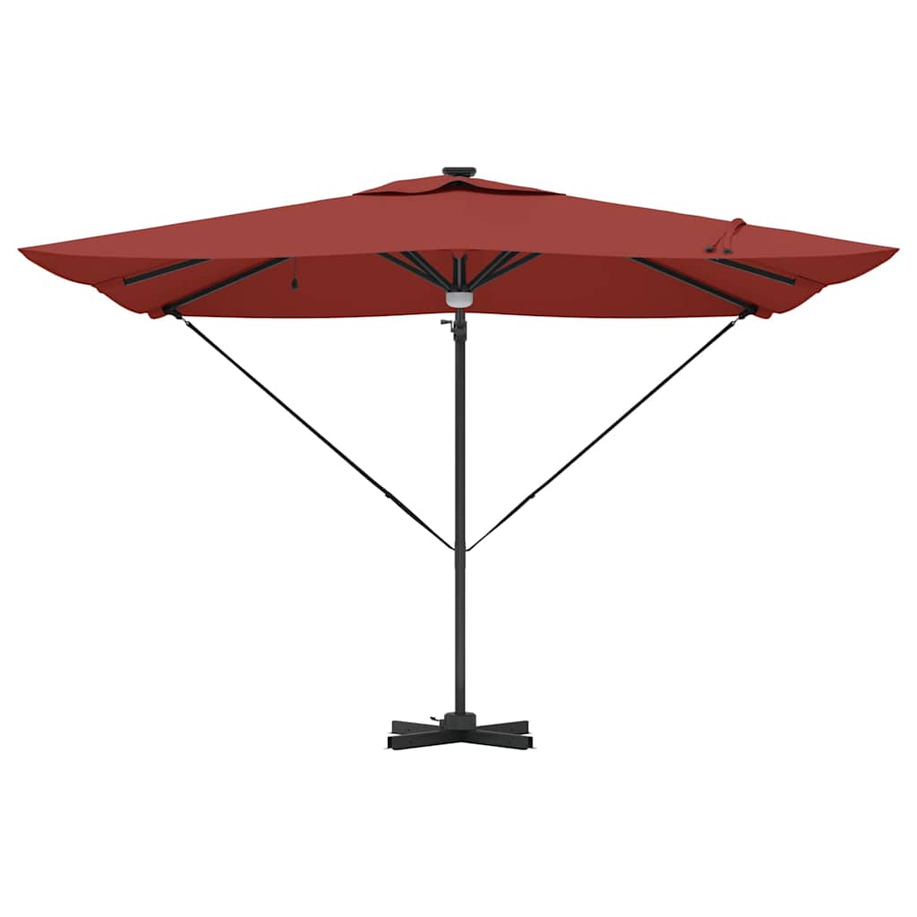 Roma Parasol Red 286 x 284 x 270 cm Aluminium and Polyester