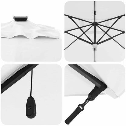 Umbrella Sand 351 x 250 x 253 cm Polyester and Aluminium