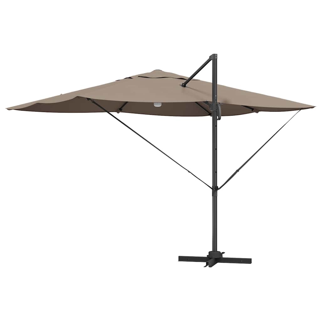 Umbrella Taupe 351 x 250 x 253 cm Polyester and Aluminium