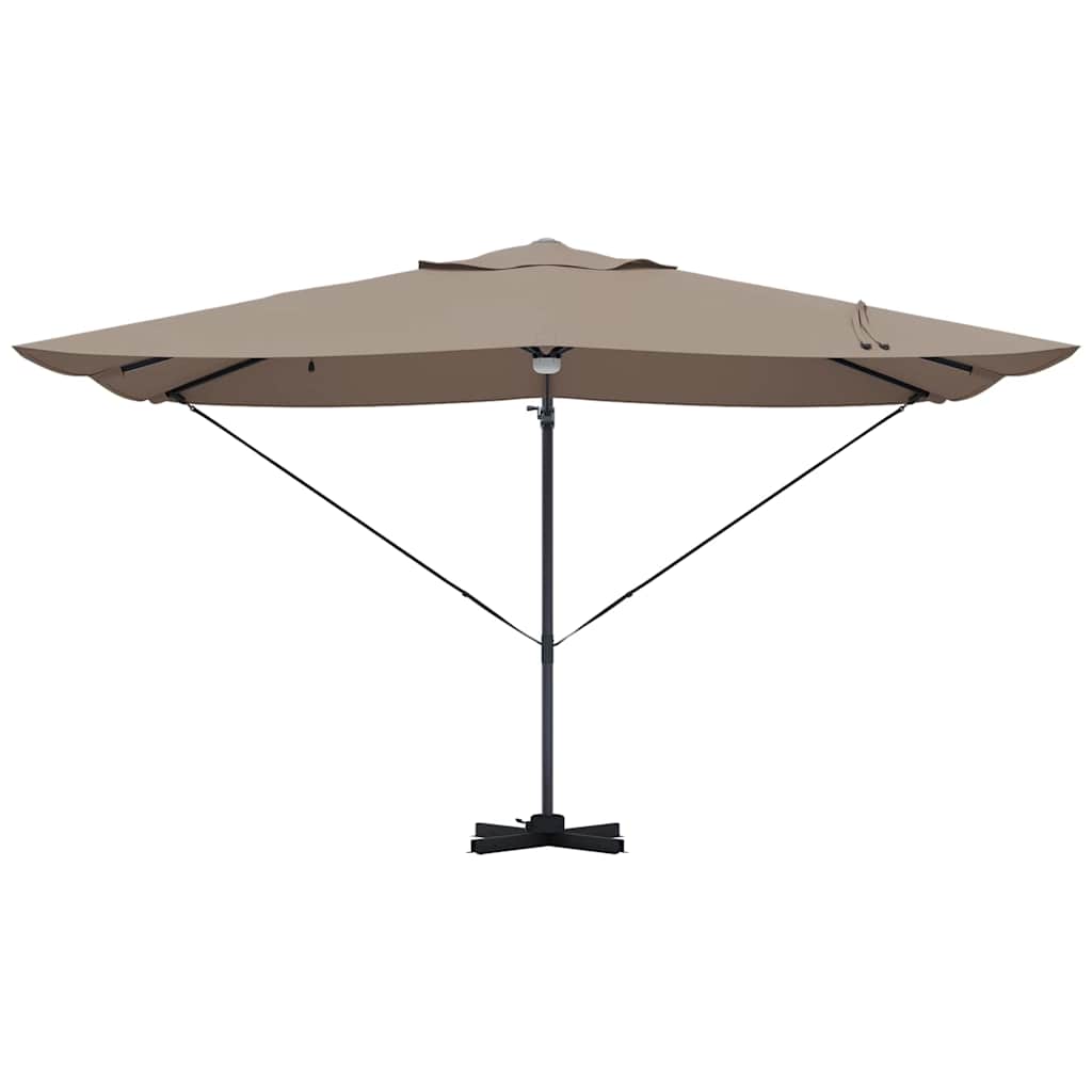 Umbrella Taupe 351 x 250 x 253 cm Polyester and Aluminium