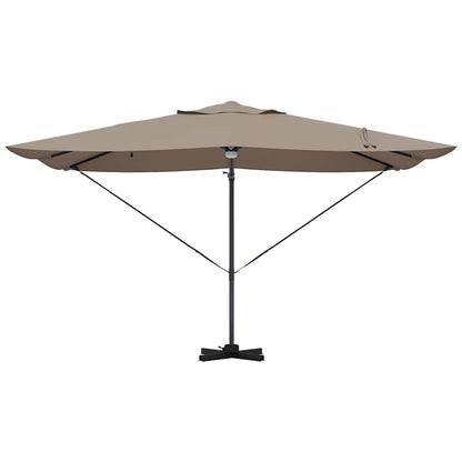 Umbrella Taupe 351 x 250 x 253 cm Polyester and Aluminium