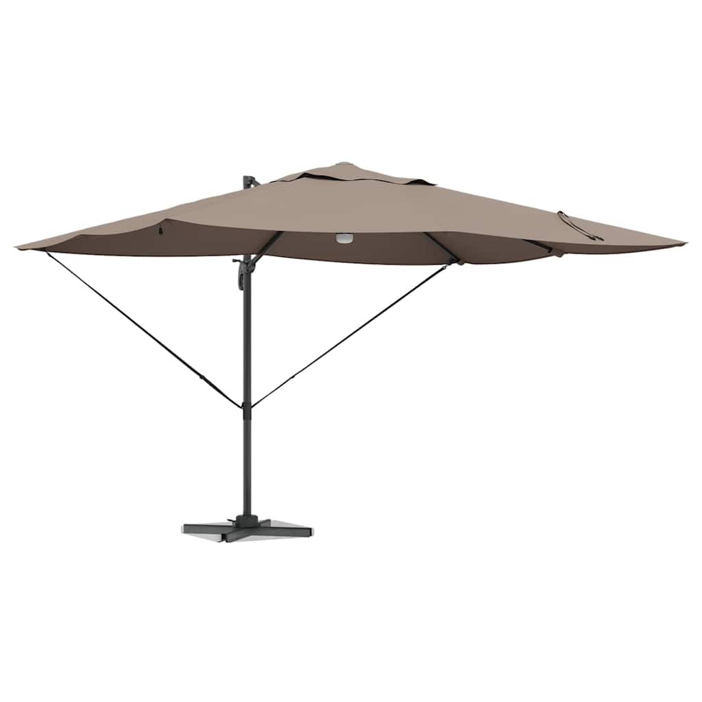 Umbrella Taupe 351 x 250 x 253 cm Polyester and Aluminium