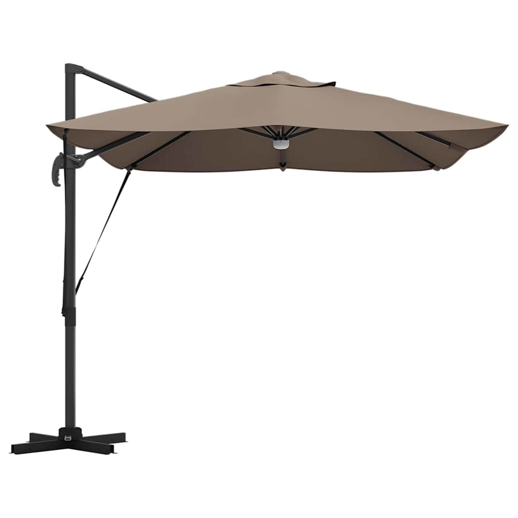 Umbrella Taupe 351 x 250 x 253 cm Polyester and Aluminium