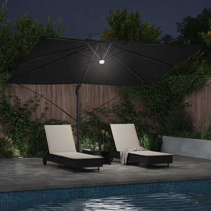 Umbrella Black 351 x 250 x 253 cm Polyester and Aluminium