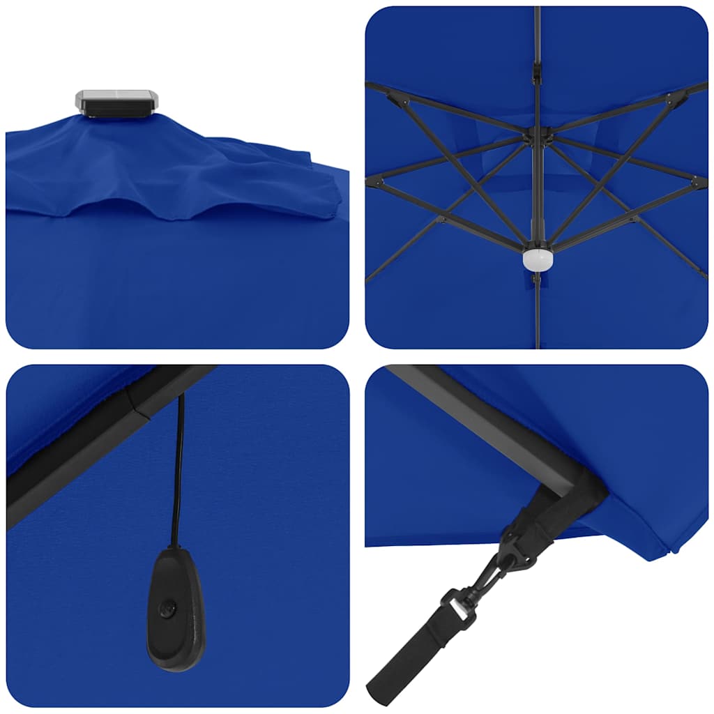 Umbrella Azurblau 351 x 250 x 253 cm Polyester and Aluminium