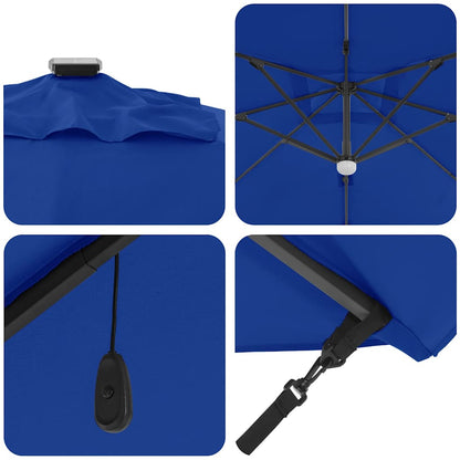 Umbrella Azurblau 351 x 250 x 253 cm Polyester and Aluminium
