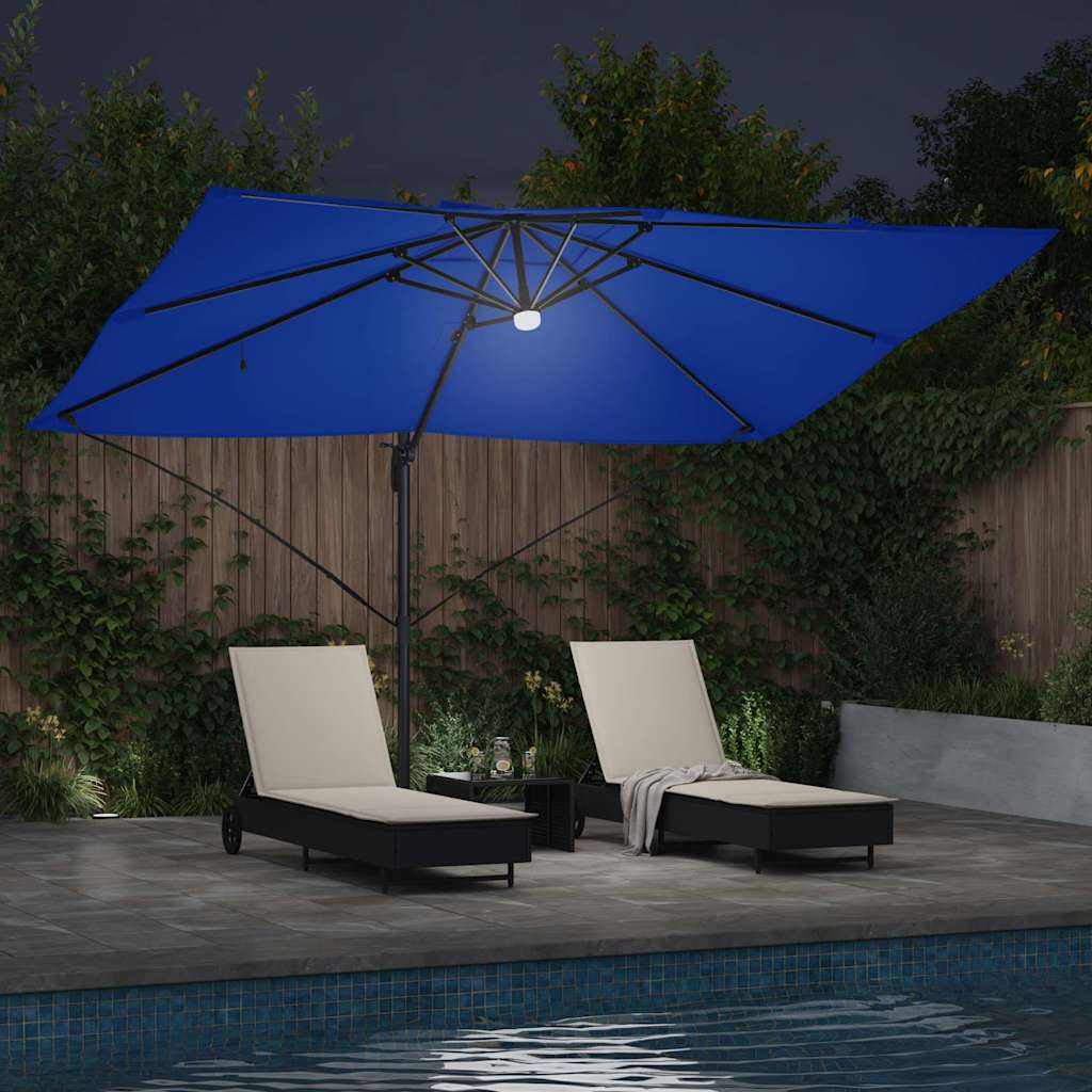 Umbrella Azurblau 351 x 250 x 253 cm Polyester and Aluminium
