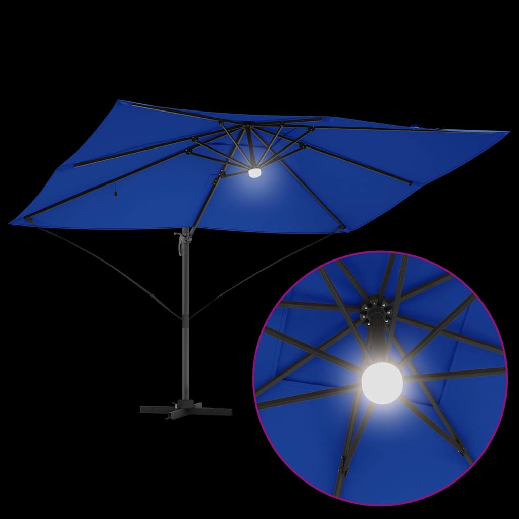 Umbrella Azurblau 351 x 250 x 253 cm Polyester and Aluminium