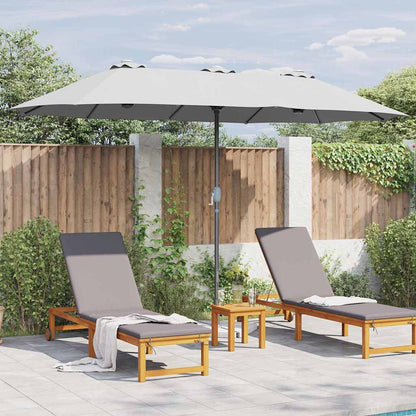Garden Parasol Sand 370 x 197 x 239 cm Polyester and Aluminium