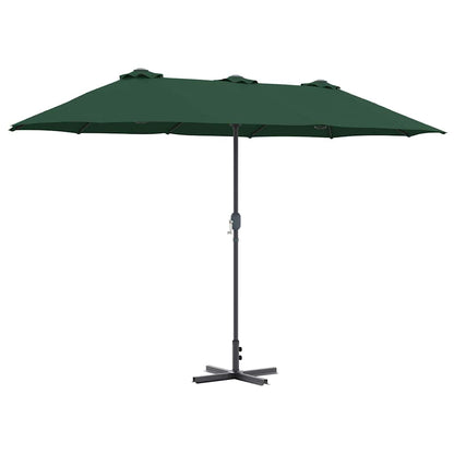 Garden Parasol Green 370 x 197 x 239 cm Polyester and Aluminium