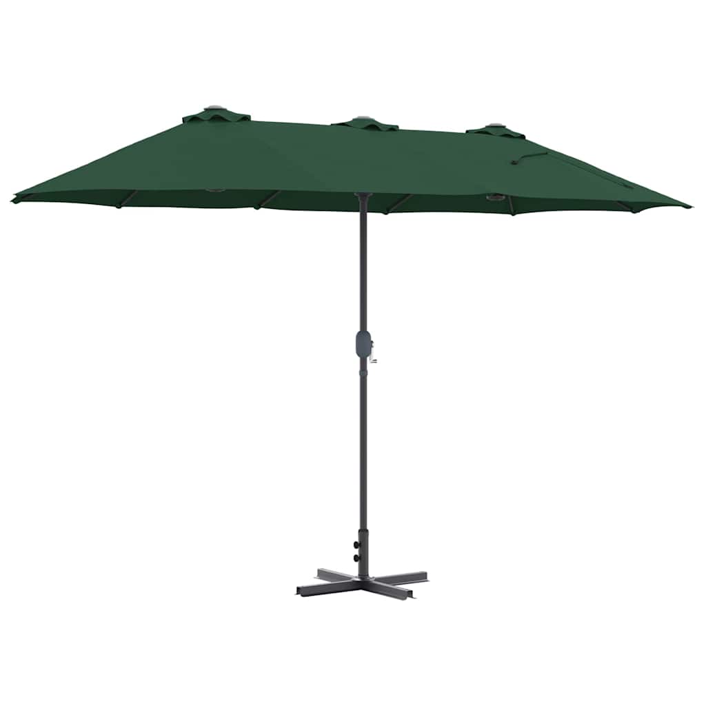 Garden Parasol Green 370 x 197 x 239 cm Polyester and Aluminium