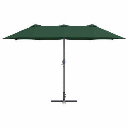 Garden Parasol Green 370 x 197 x 239 cm Polyester and Aluminium