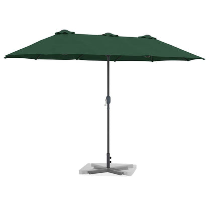 Garden Parasol Green 370 x 197 x 239 cm Polyester and Aluminium