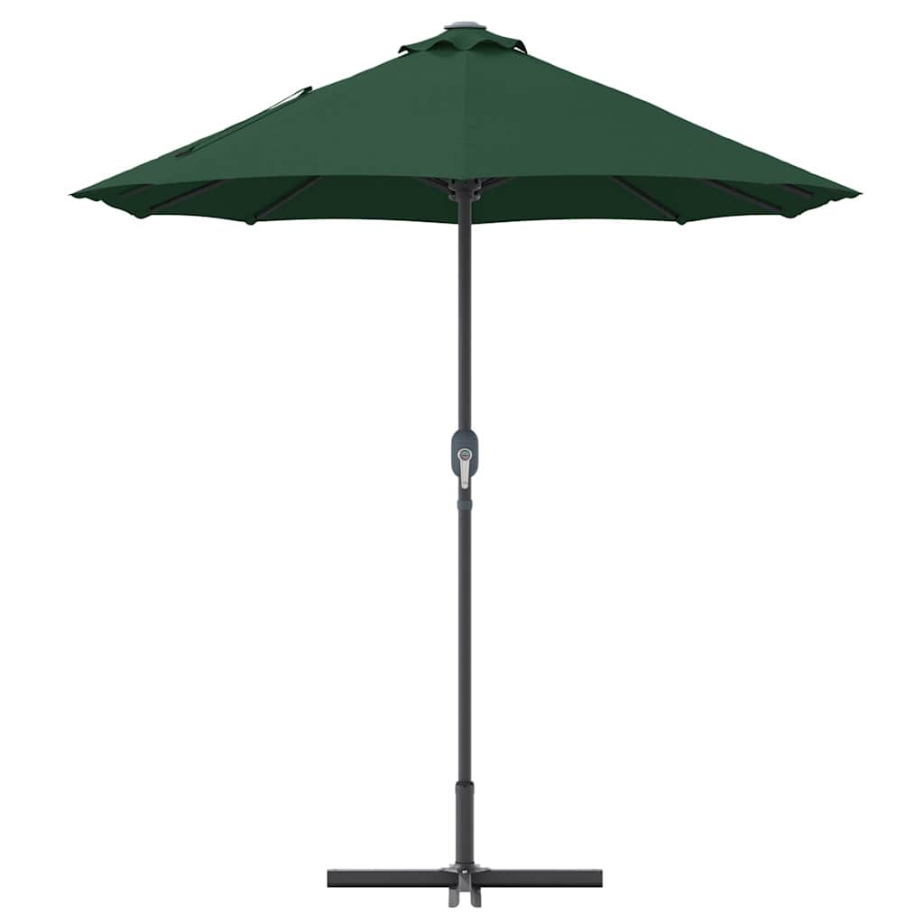 Garden Parasol Green 370 x 197 x 239 cm Polyester and Aluminium