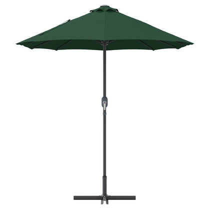 Garden Parasol Green 370 x 197 x 239 cm Polyester and Aluminium