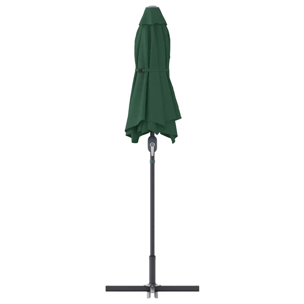 Garden Parasol Green 370 x 197 x 239 cm Polyester and Aluminium