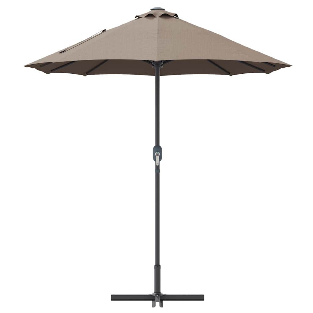 Garden Parasol Taupe 370 x 197 x 239 cm Polyester and Aluminium