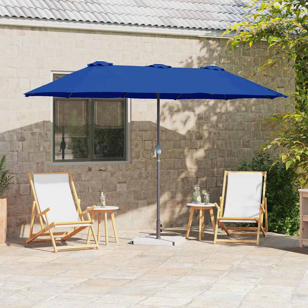 Garden Parasol Azurblau 370 x 197 x 239 cm