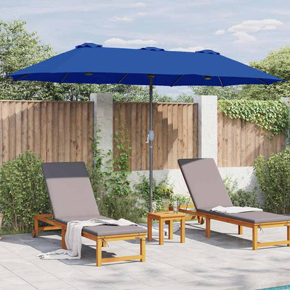 Garden Parasol Azurblau 370 x 197 x 239 cm