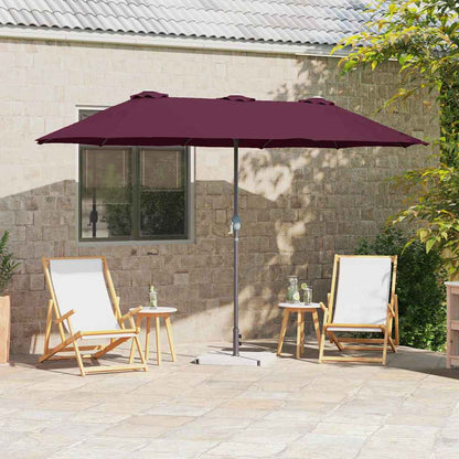 Garden Parasol Bordeaux Red 370 x 197 x 239 cm