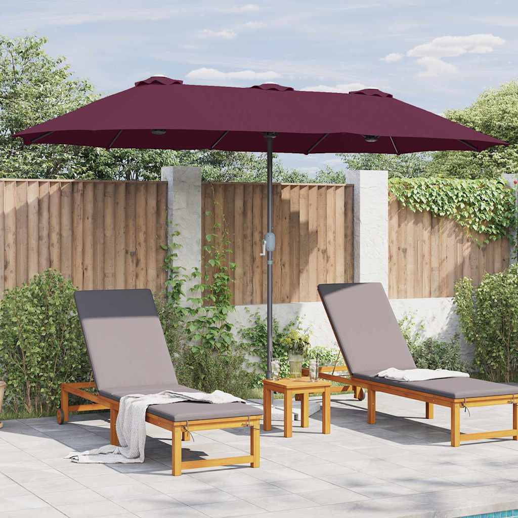 Garden Parasol Bordeaux Red 370 x 197 x 239 cm