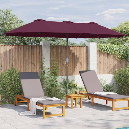 Garden Parasol Bordeaux Red 370 x 197 x 239 cm