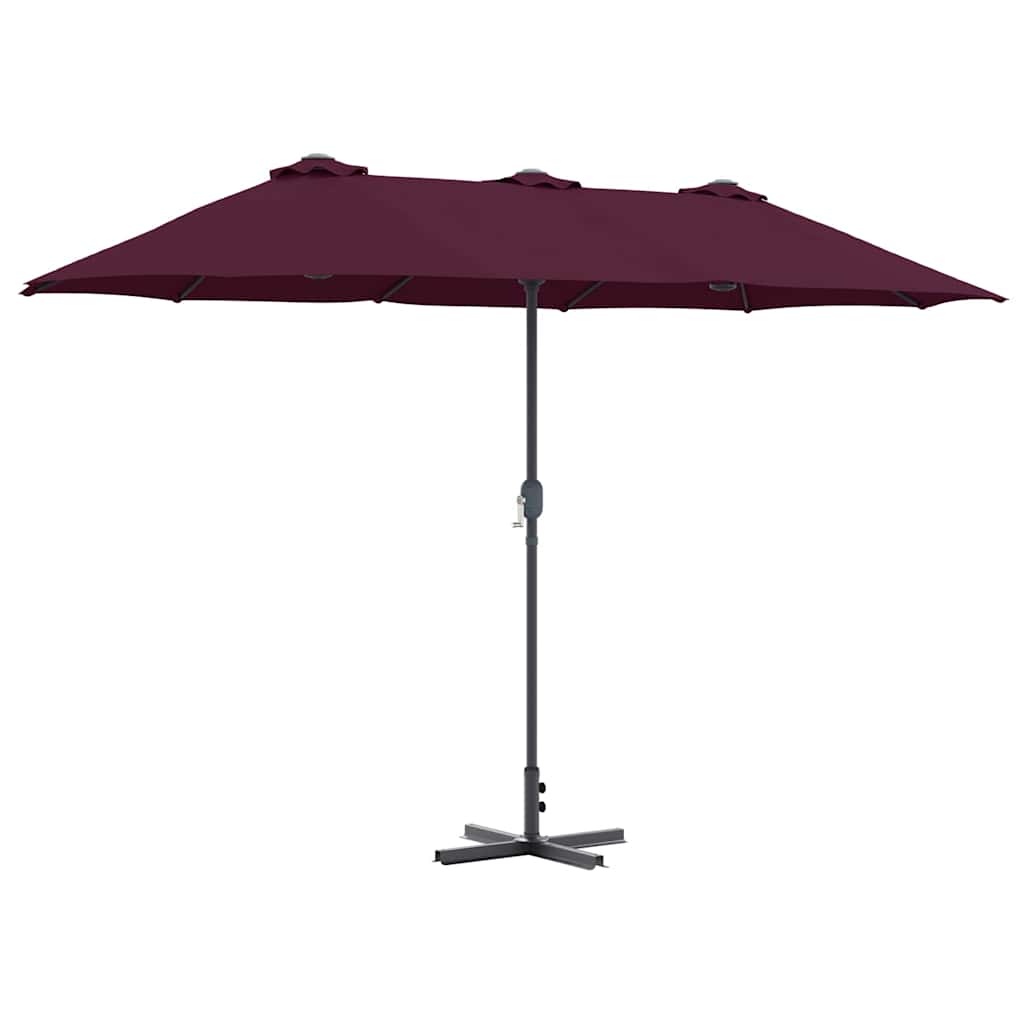 Garden Parasol Bordeaux Red 370 x 197 x 239 cm