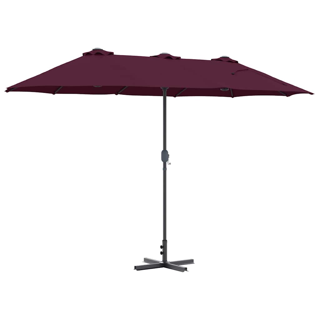 Garden Parasol Bordeaux Red 370 x 197 x 239 cm