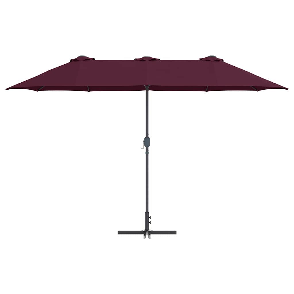 Garden Parasol Bordeaux Red 370 x 197 x 239 cm