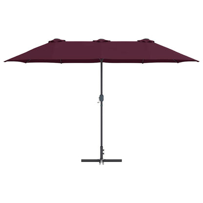 Garden Parasol Bordeaux Red 370 x 197 x 239 cm
