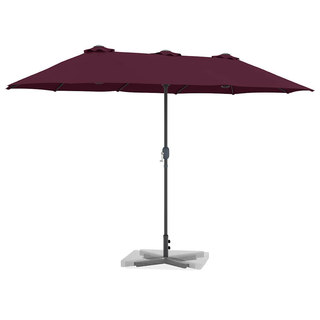 Garden Parasol Bordeaux Red 370 x 197 x 239 cm