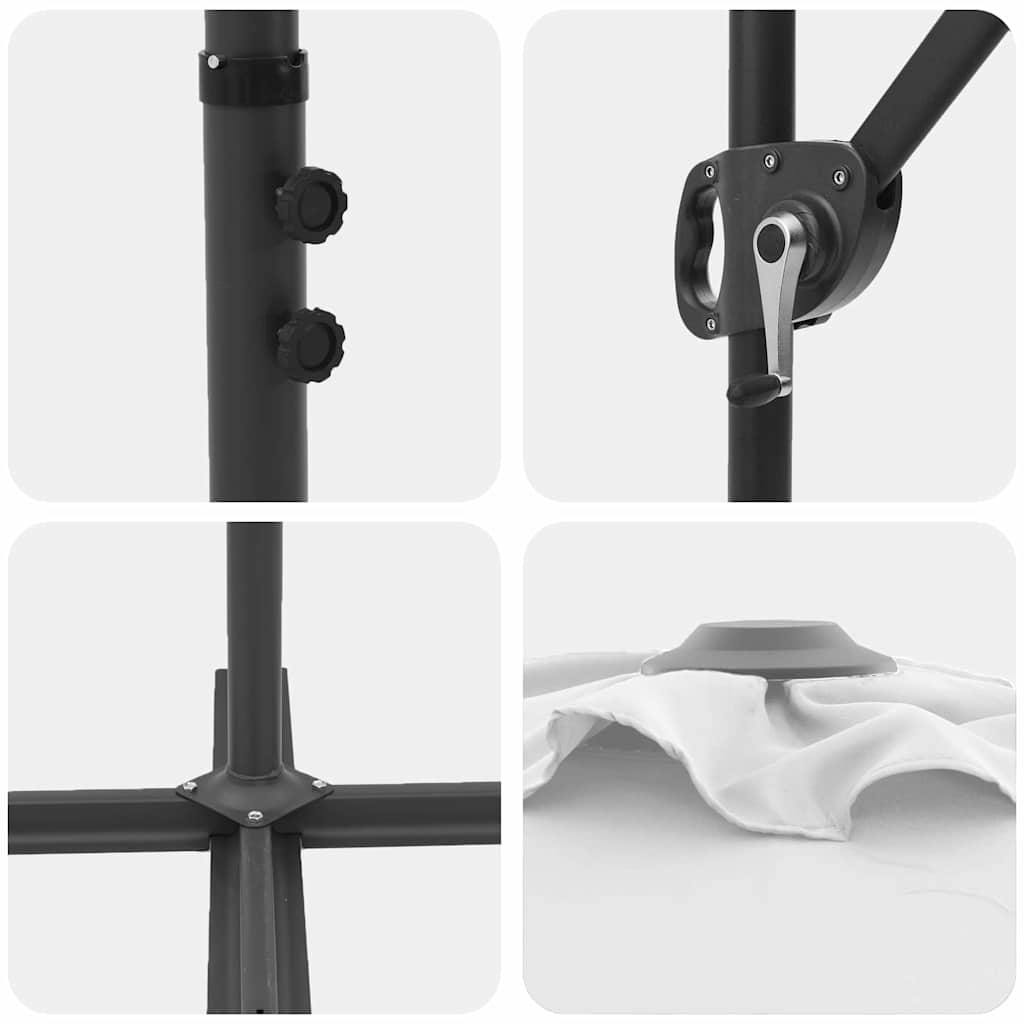 Umbrella Sand 372 x 198 x 243 cm Polyester and Aluminium