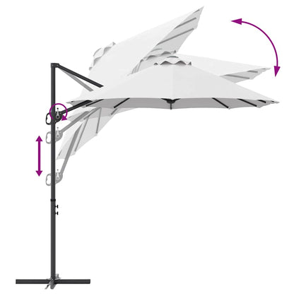 Umbrella Sand 372 x 198 x 243 cm Polyester and Aluminium