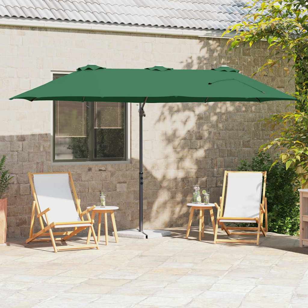 Umbrella Green 372 x 198 x 243 cm Polyester and Aluminium