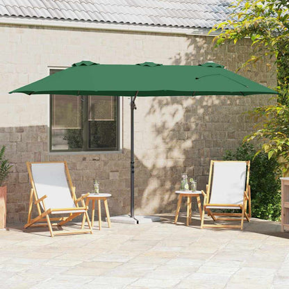 Umbrella Green 372 x 198 x 243 cm Polyester and Aluminium