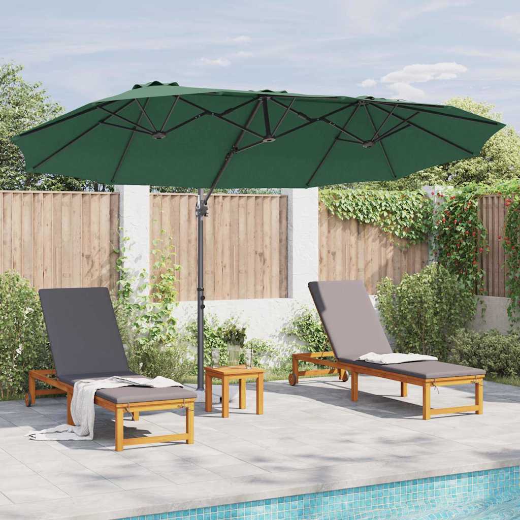 Umbrella Green 372 x 198 x 243 cm Polyester and Aluminium