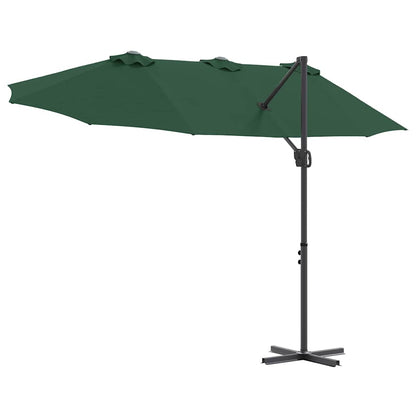 Umbrella Green 372 x 198 x 243 cm Polyester and Aluminium