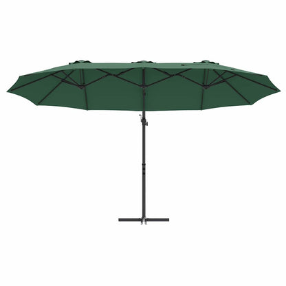 Umbrella Green 372 x 198 x 243 cm Polyester and Aluminium