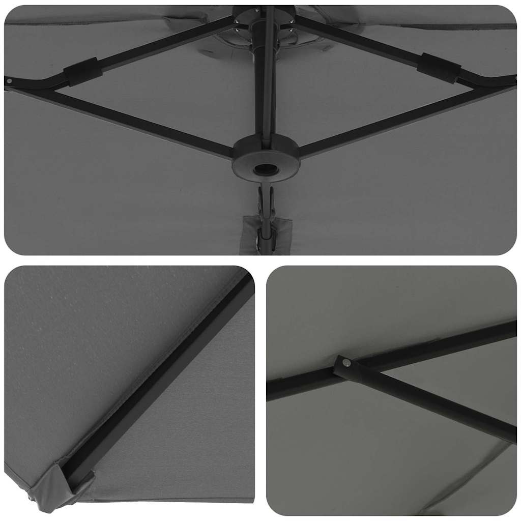 Umbrella Anthracite 372 x 198 x 243 cm Polyester and Aluminium