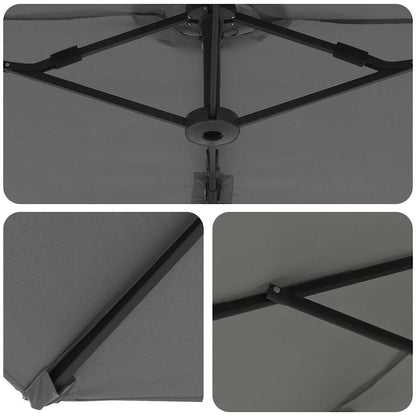 Umbrella Anthracite 372 x 198 x 243 cm Polyester and Aluminium
