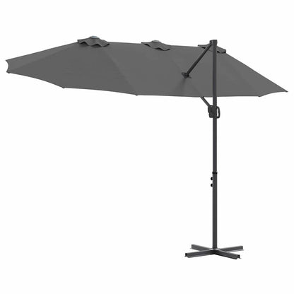 Umbrella Anthracite 372 x 198 x 243 cm Polyester and Aluminium