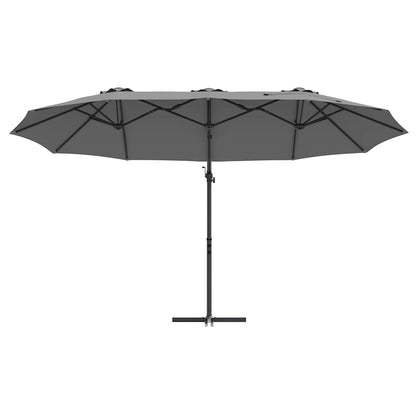 Umbrella Anthracite 372 x 198 x 243 cm Polyester and Aluminium