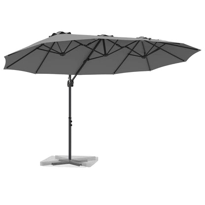 Umbrella Anthracite 372 x 198 x 243 cm Polyester and Aluminium