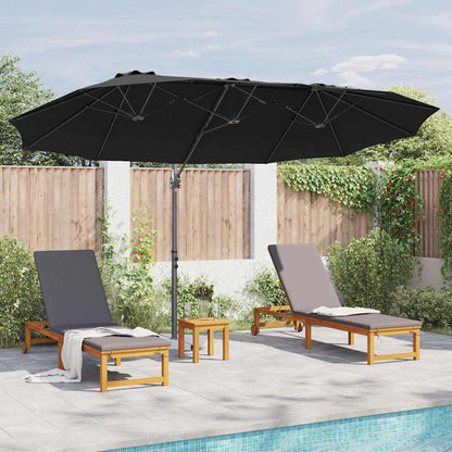 Umbrella Black 372 x 198 x 243 cm Polyester and Aluminium