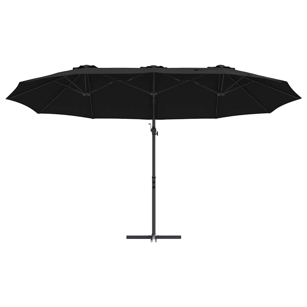 Umbrella Black 372 x 198 x 243 cm Polyester and Aluminium