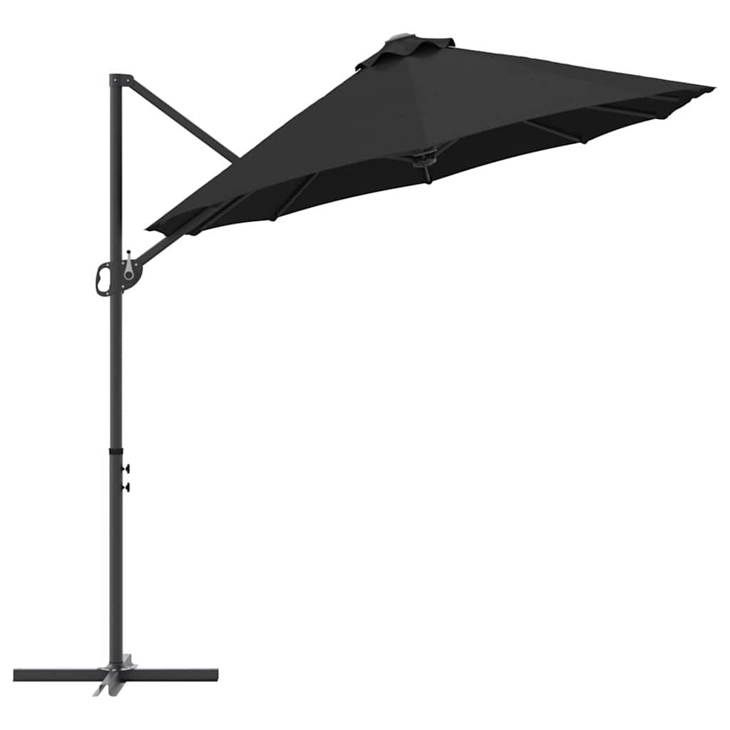 Umbrella Black 372 x 198 x 243 cm Polyester and Aluminium
