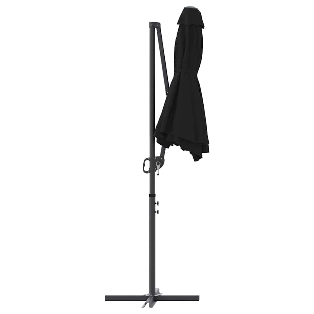 Umbrella Black 372 x 198 x 243 cm Polyester and Aluminium